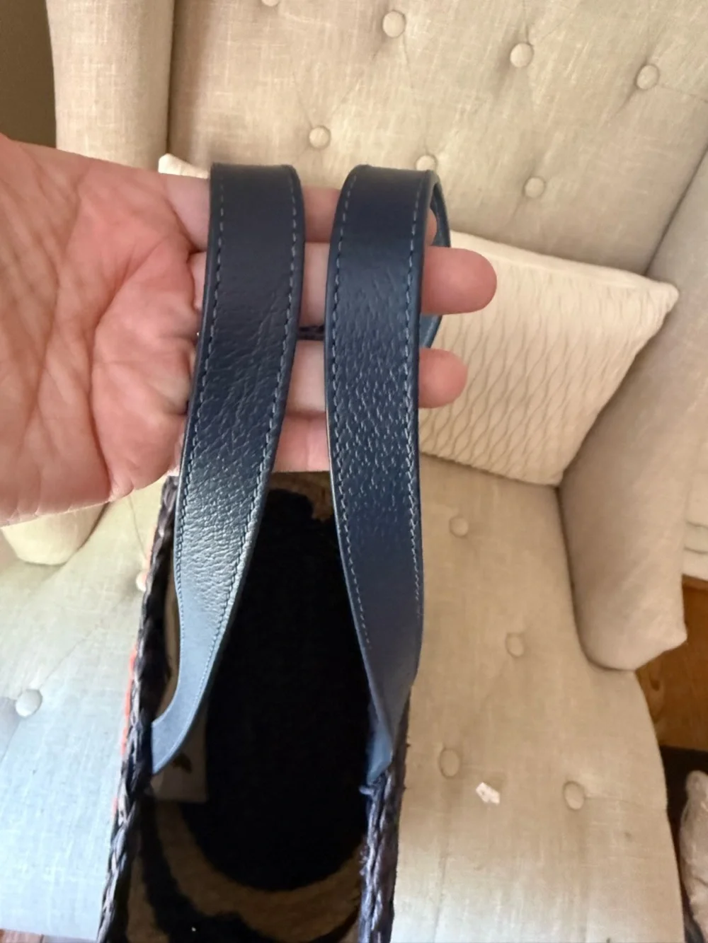 Kate Spade Shore Thing Out and About Straw Tote Beach Bag Striped